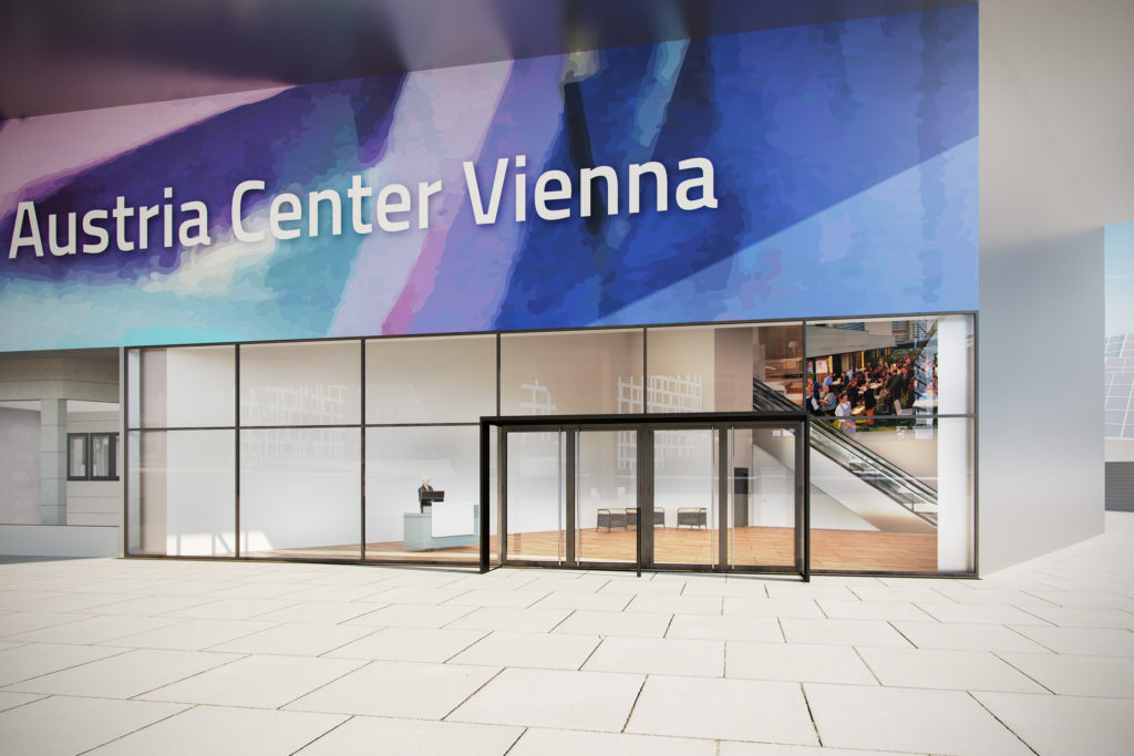 Rendering Zugangsgebäude neu des Austria Center Vienna